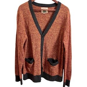 Urban Outfitters O’Hanlon Mills Wool Blend Patch Pocket Grandpa Cardigan Sweater